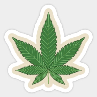 Cannabis Weed Leaf Sticker